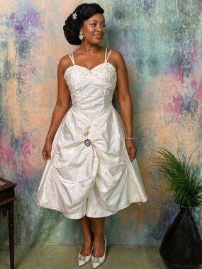 📌 Vintage Tailored Wedding - Ball - Cocktail  Prom Dress